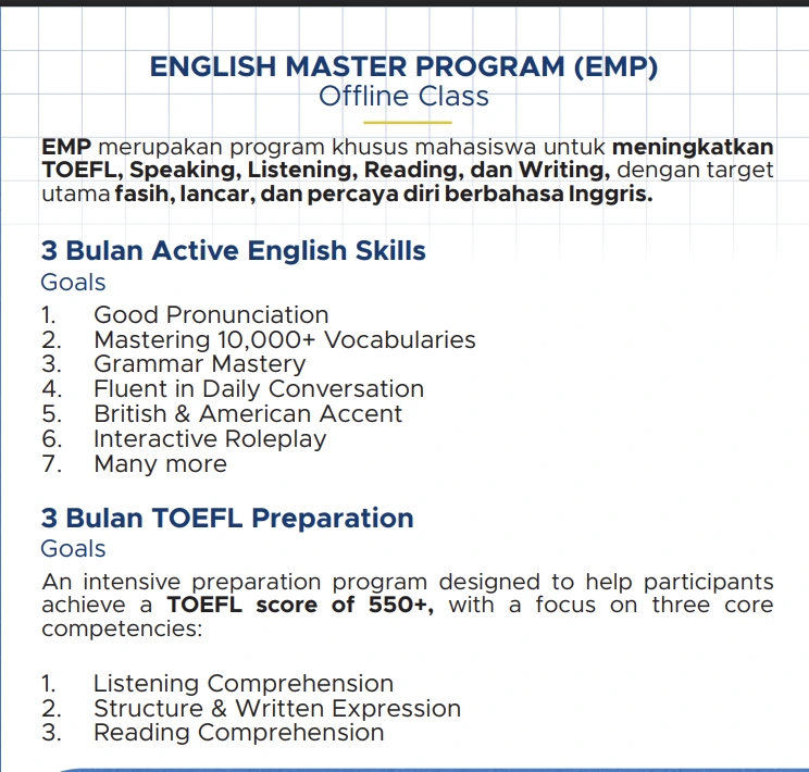 Program English Master